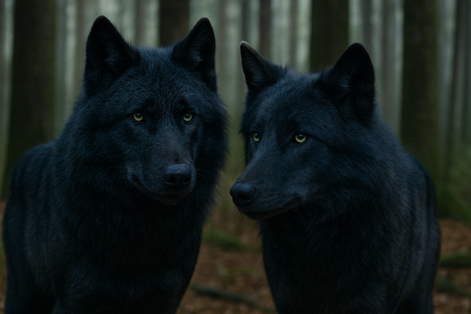 Nightsky wolves-Artan and Cele