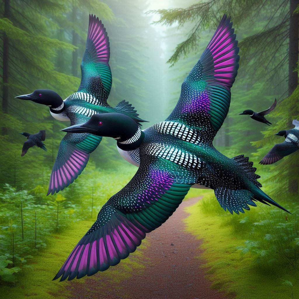 Purple Loons of the Emerald Forest