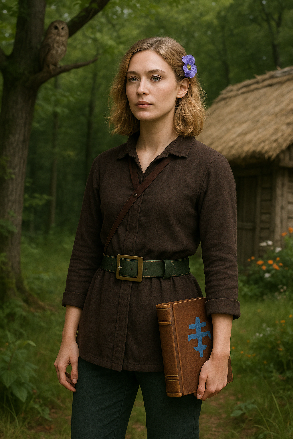 Enchanter Daphne the curator of the ancient book of magic.